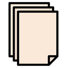 papers notes stationery office supply icon