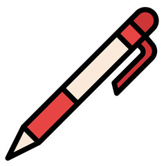 push pen write stationery office supply icon
