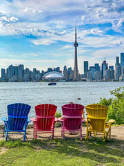 Skyline von Toronto von den Toronto Islands aus gesehen