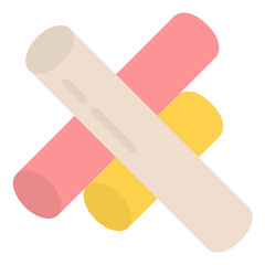 chalk write stationery school supply icon