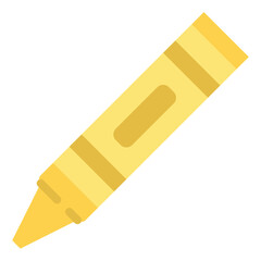 crayon color stationery school supply icon