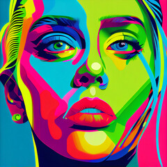 Pop Art Woman Emotion