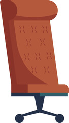 Big chair flat icon Detective furniture Equipment for office