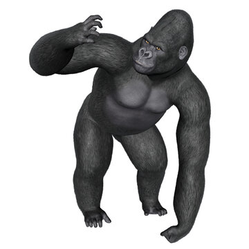 Angry gorilla - 3D render