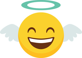 Angel flat icon Funny Christmas emoji Communication