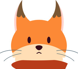 Funny lynx flat icon Winter wild animal © Mykola Syvak