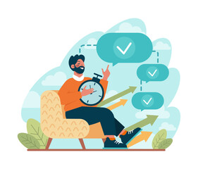 Time management concept. Business people work day planning,