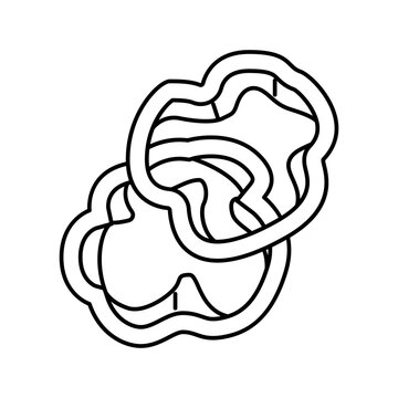 recommend clip art: slice red pepper line icon vector illustration