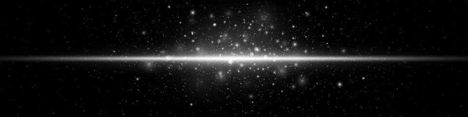 Obraz premium Set of glowing lights effects isolated on dark background. Sun flash with rays and spotlight. Glow light effect. Star burst with sparkles.