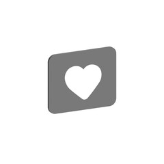  Like and heart icon button