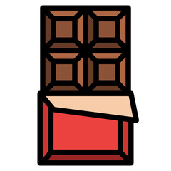chocolate bar sweet dessert icon