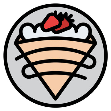 recommend clip art: crepe sweet dessert bakery icon