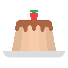 custard pudding sweet dessert icon