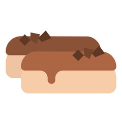 eclair sweet dessert bakery icon