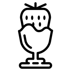 chocolate fruit strawberry fondue icon