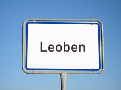 Ortsschild Leoben