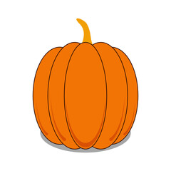 Pumpkin icon symbol on white background. Vector illustration. EPS 10.