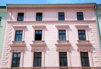 Fototapeta premium Olomouc Old Town Historic Pink Building
