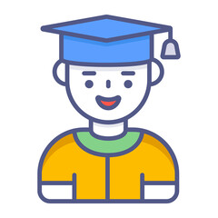 Student, education, university Modern concepts flat design, Premium quality vector illustration concept. Vector symbol.