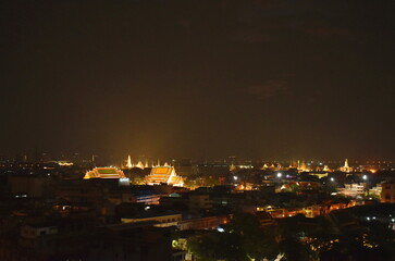 Fototapeta na wymiar top view cityscape from building in Bangkok Thailand