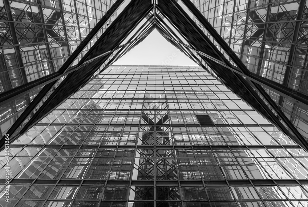 Aufkleber exterior of modern architecture. building abstract background