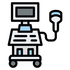sonography ultrasound scanning machine icon
