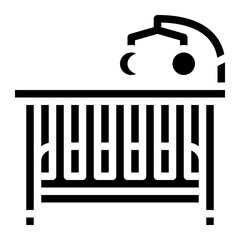 baby crib cradle bed sleep icon