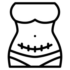 body surgery belly pregnancy icon