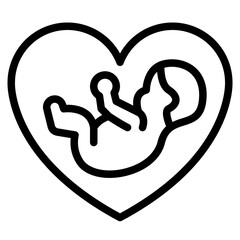 heart baby maternity born icon