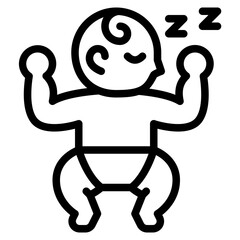 newborn sleep baby rest icon
