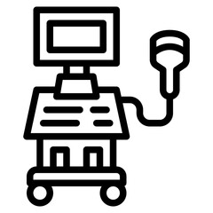 sonography ultrasound scanning machine icon