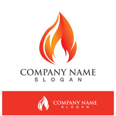 Fire logo design illustration and fire symbol