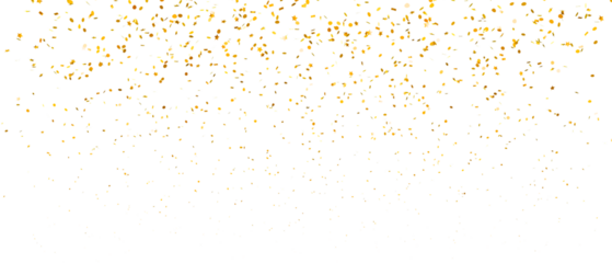 golden falling confetti