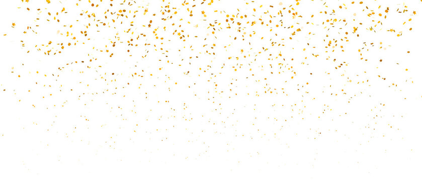 golden falling confetti