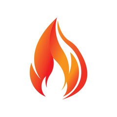 Fire logo design illustration and fire symbol