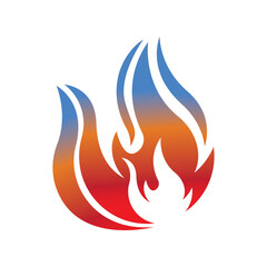 Fire logo design illustration and fire symbol