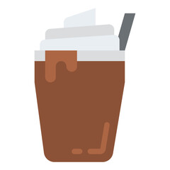 frappe whipping cream cold coffee icon