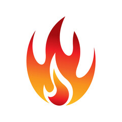 Fire logo design illustration and fire symbol