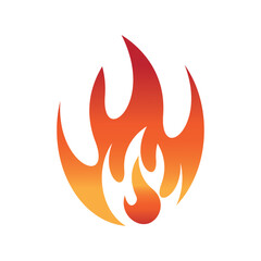 Fire logo design illustration and fire symbol