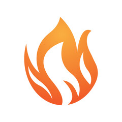 Fire logo design illustration and fire symbol