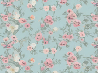 seamless background with flowers