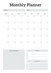Simple Monthly Planner