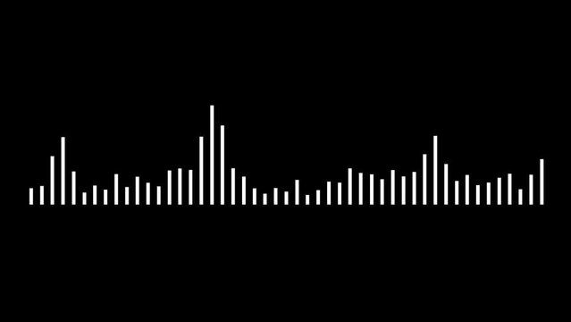White line sound waveform,alpha channel