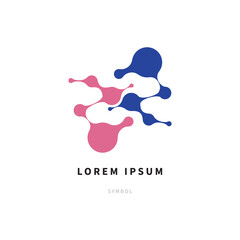 Neuroplasticity icon, brain activity logo