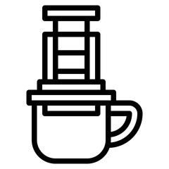 aeropress coffee maker coffee coffee shop icon