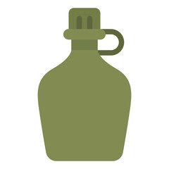 water bottle army military camping icon