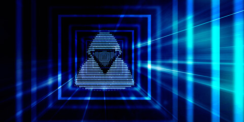 2d illustration cyber crime and internet privacy hacking.Network security,cyber attack,computer virus,ransomware and malware concept