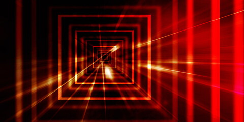 Fototapeta premium 2d illustration Abstract futuristic electronic circuit technology background