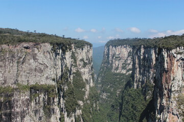 View of mountains and canyons 