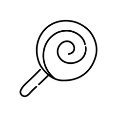 Lollipop doodle icon. Hand drawn black sketch. Vector Illustration.